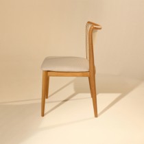 Kit com duas Cadeiras Sellenium 07, Tela de Algodão, Madeira Maciça, Interlar. - Madeira Decor