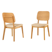 Kit com duas Cadeiras Moda 02, Madeira Maciça, Interlar. - Madeira Decor