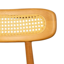 Kit com duas Cadeiras Palla 02 - Encosto Rattan Tingido, Madeira Maciça Tauari, Montadas. - Madeira Decor