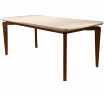 Mesa de Jantar Florença - 2,20x1,10 - Retangular com Tampo Laqueado em Vidro - Móveis Tradição - Madeira Decor